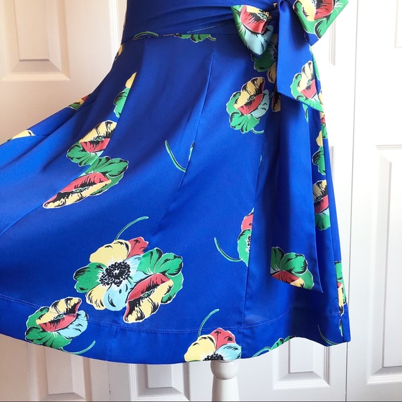 Isani for Target Blue Tropical Floral Print Skirt with Tie - Picture 7 of 15